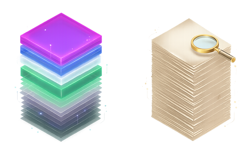 Short-term and long-term memory architecture with temporal decay